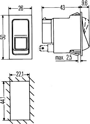 HELLA Schalter (6FH 004 570-101) Thumbnail