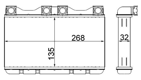 MAHLE Wärmetauscher, Innenraumheizung (AH 136 000S) Thumbnail