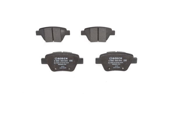 BOSCH Bremsbelagsatz, Scheibenbremse (0 986 494 643)