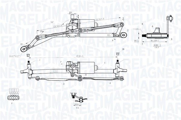 MAGNETI MARELLI Scheibenreinigungsanlage (064012005011)