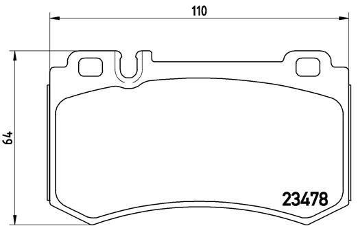 BREMBO Bremsbelagsatz, Scheibenbremse (P 50 061)