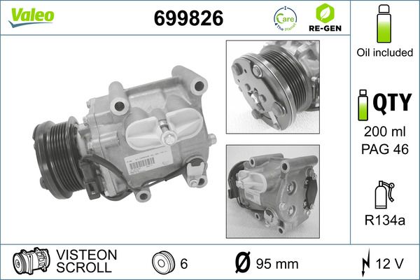 VALEO Kompressor, Klimaanlage (699826)