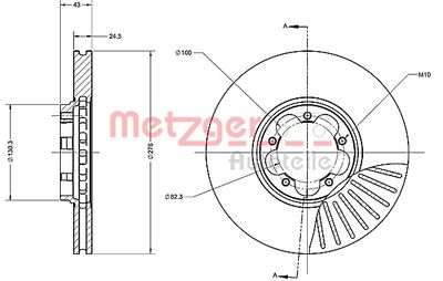 METZGER Bremsscheibe (6110314) Thumbnail