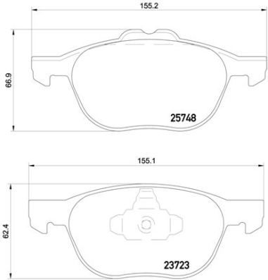 BREMBO Bremsbelagsatz, Scheibenbremse (P 24 158)