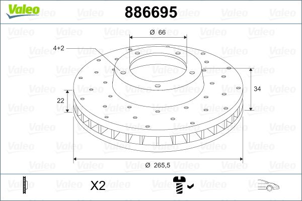 VALEO Bremsscheibe (886695)