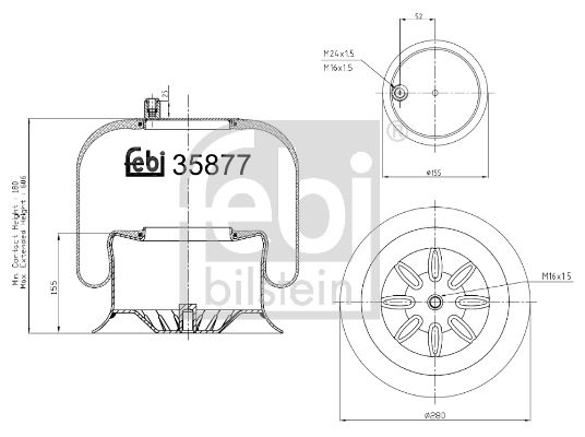 FEBI BILSTEIN Federbalg, Luftfederung (35877)