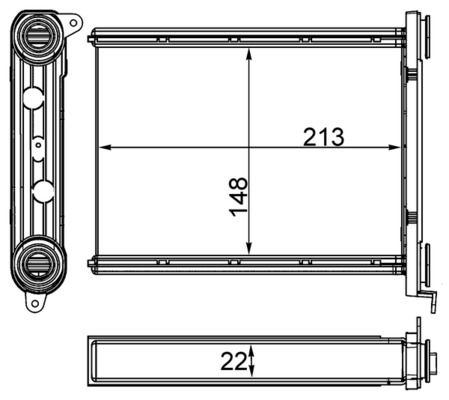 MAHLE Wärmetauscher, Innenraumheizung (AH 259 000S) Thumbnail