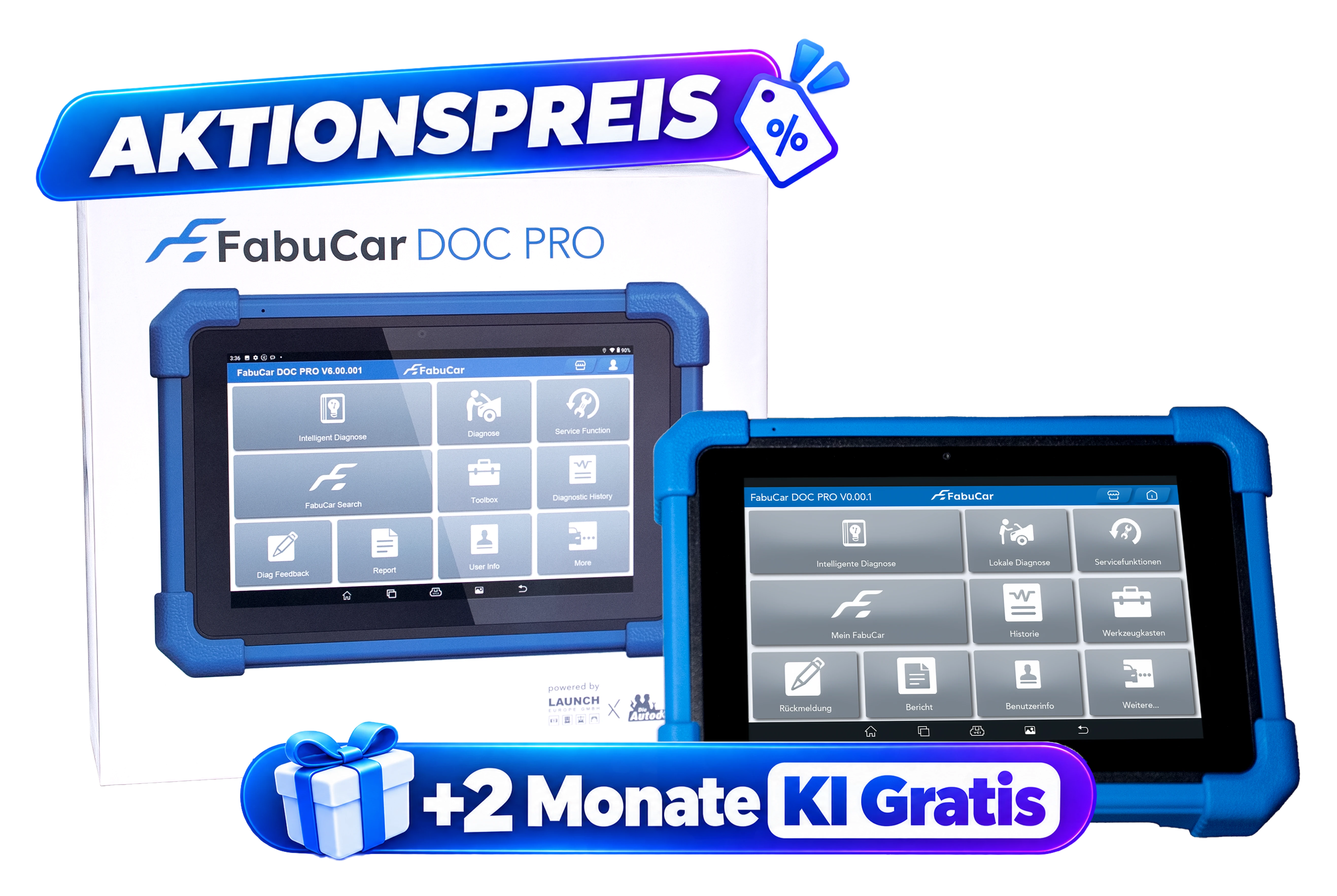 AKTION! FabuCar DOC PRO - Das Diagnosegerät + 2 Monate KI Unterstützung inklusive 