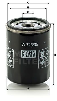 MANN-FILTER Ölfilter (W 713/35)