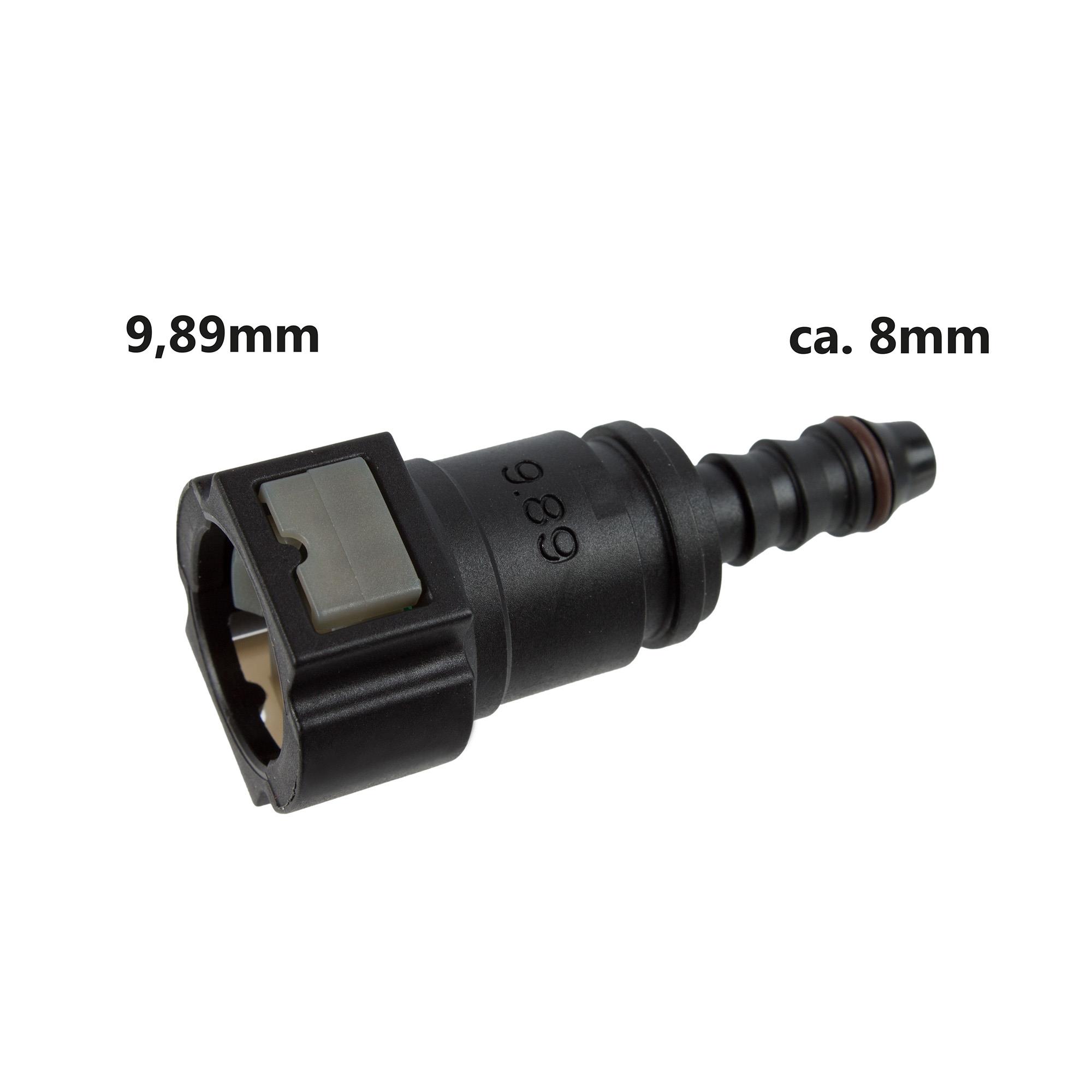 Weiblichen-Steckverbinder SAE 9,89 auf 8 mm Leitung
