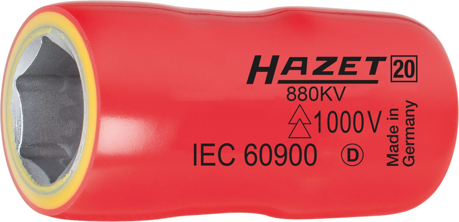 HAZET Steckschlüsseleinsatz ∙ Sechskant 880KV-16 ∙ Vierkant10 mm (3/8 Zoll) ∙ Außen-Sechskant-Tractionsprofil ∙ 16 mm 4000896231898 880KV-16