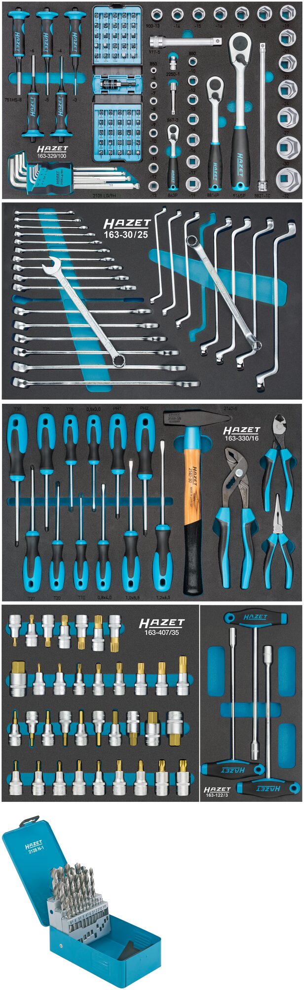 HAZET Werkzeug Sortiment 0-178N/204