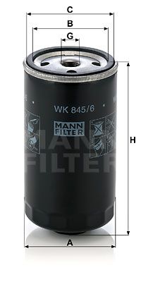 MANN-FILTER Kraftstofffilter (WK 845/6)