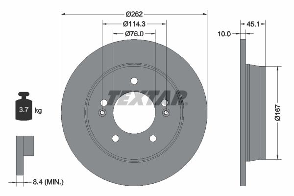 TEXTAR Bremsscheibe (92240003)