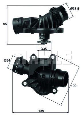 MAHLE Thermostat, Kühlmittel (TI 234 88)