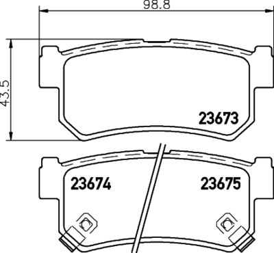 HELLA Bremsbelagsatz, Scheibenbremse (8DB 355 012-501)