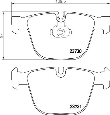 HELLA Bremsbelagsatz, Scheibenbremse (8DB 355 010-751)