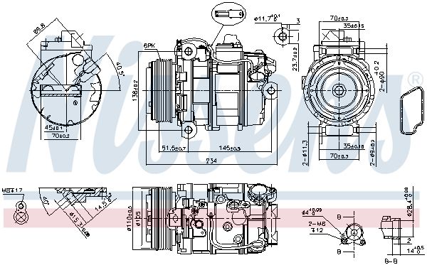 NISSENS Kompressor, Klimaanlage (890390) NISSENS Kompressor, Klimaanlage (890390)