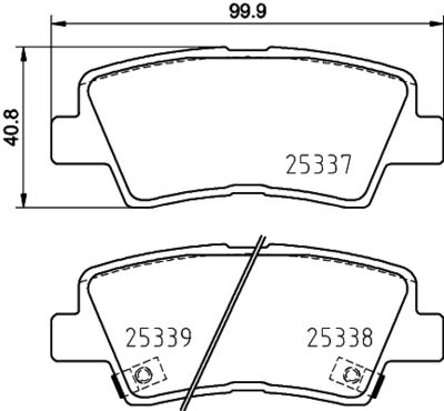 HELLA Bremsbelagsatz, Scheibenbremse (8DB 355 031-821)