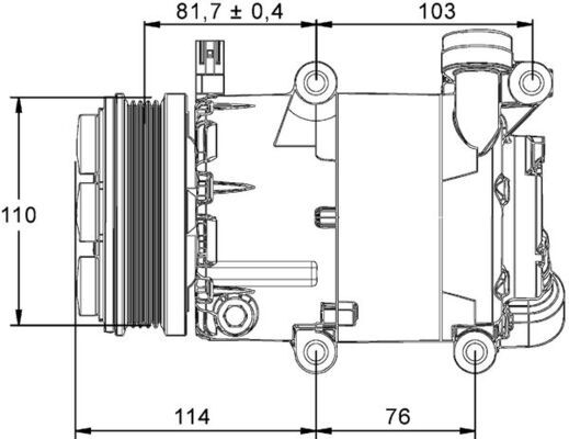 MAHLE Kompressor, Klimaanlage (ACP 866 000P)