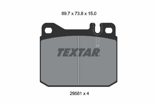 TEXTAR Bremsbelagsatz, Scheibenbremse (2958104)