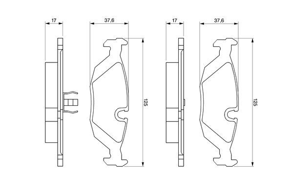 BOSCH Bremsbelagsatz, Scheibenbremse (0 986 461 111)