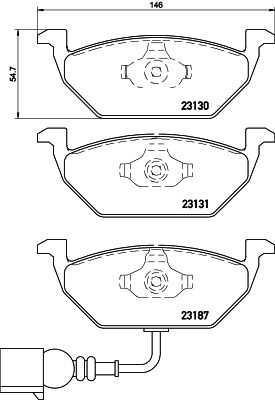 BREMBO Bremsbelagsatz, Scheibenbremse (P 85 072X)