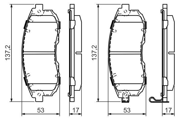BOSCH Bremsbelagsatz, Scheibenbremse (0 986 494 337) BOSCH Bremsbelagsatz, Scheibenbremse (0 986 494 337)