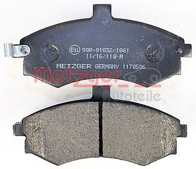 METZGER Bremsbelagsatz, Scheibenbremse (1170506)
