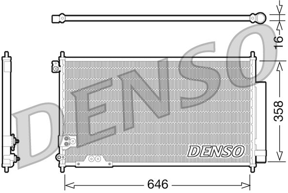 DENSO Kondensator, Klimaanlage (DRM36015)