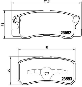 BREMBO Bremsbelagsatz, Scheibenbremse (P 54 031)