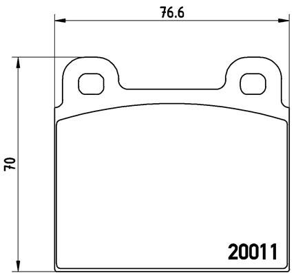 BREMBO Bremsbelagsatz, Scheibenbremse (P 23 001)