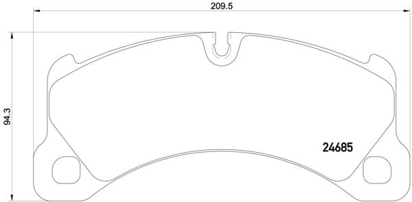 BREMBO Bremsbelagsatz, Scheibenbremse (P 65 026)
