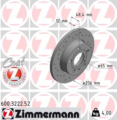 ZIMMERMANN Bremsscheibe (600.3222.52)