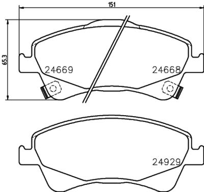 HELLA Bremsbelagsatz, Scheibenbremse (8DB 355 014-881)