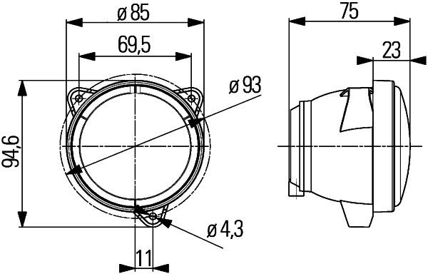 HELLA Arbeitsscheinwerfer (1G0 996 176-031)