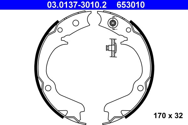 ATE Bremsbackensatz, Feststellbremse (03.0137-3010.2)