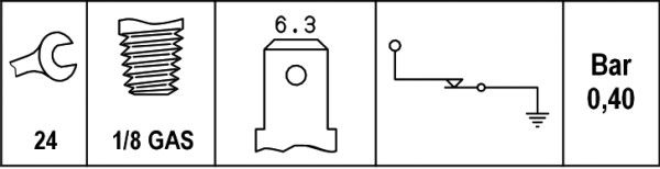 HELLA Öldruckschalter (6ZF 007 392-001) 4082300047288 6ZF 007 392-001