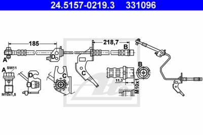 ATE Bremsschlauch (24.5157-0219.3)