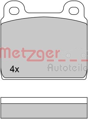 METZGER Bremsbelagsatz, Scheibenbremse (1170222)