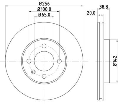 HELLA Bremsscheibe (8DD 355 101-321)