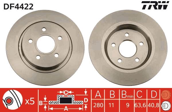 TRW Bremsscheibe (DF4422)