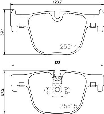 HELLA Bremsbelagsatz, Scheibenbremse (8DB 355 019-781)