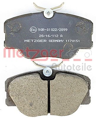 METZGER Bremsbelagsatz, Scheibenbremse (1170151)