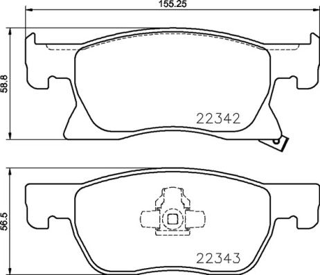BREMBO Bremsbelagsatz, Scheibenbremse (P 59 092)