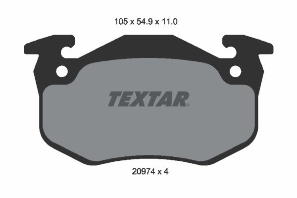 TEXTAR Bremsbelagsatz, Scheibenbremse (2097401)