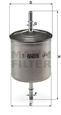 MANN-FILTER Kraftstofffilter (WK 832/2) Thumbnail