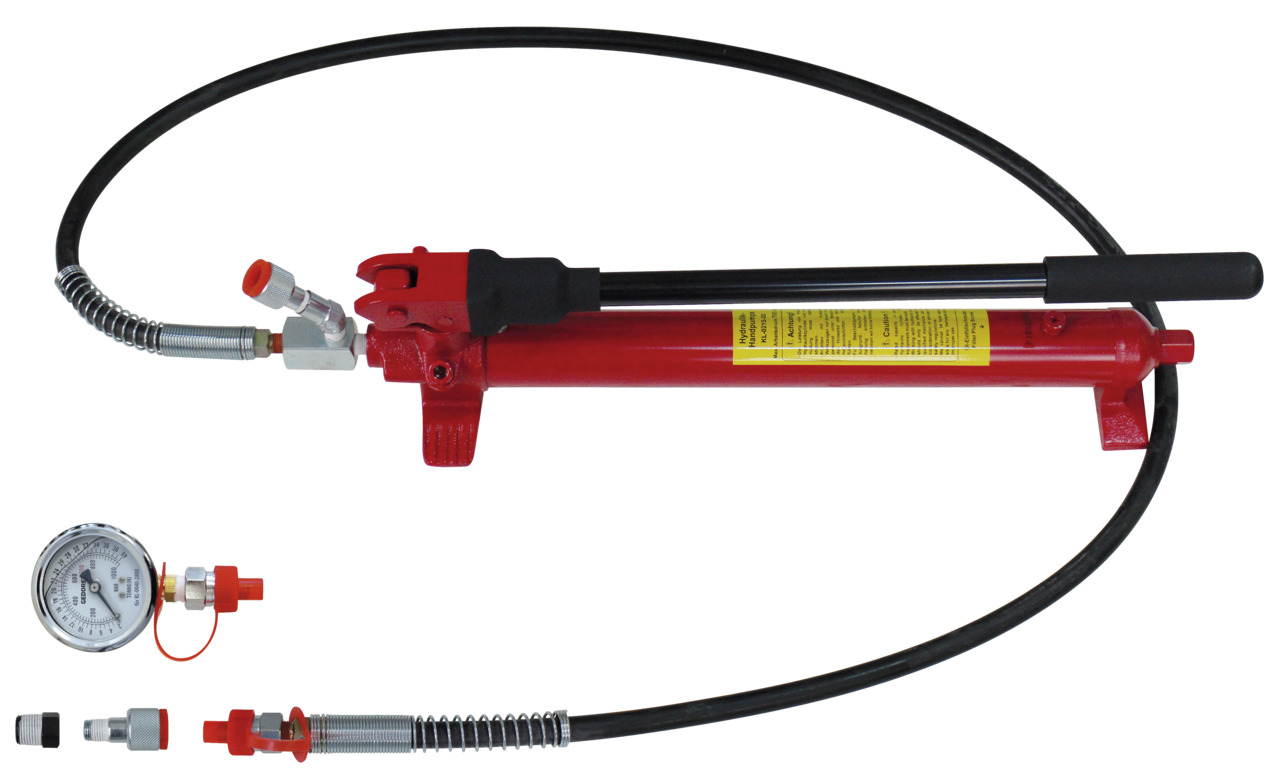 Hydraulik-Handpumpe mit Manometer, 28 t (KL-0215-35 M28)