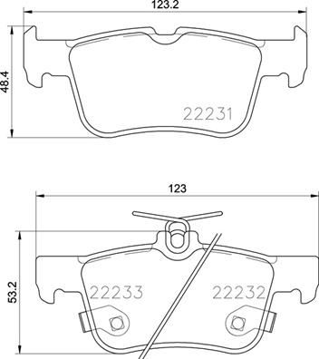 BREMBO Bremsbelagsatz, Scheibenbremse (P 24 201)