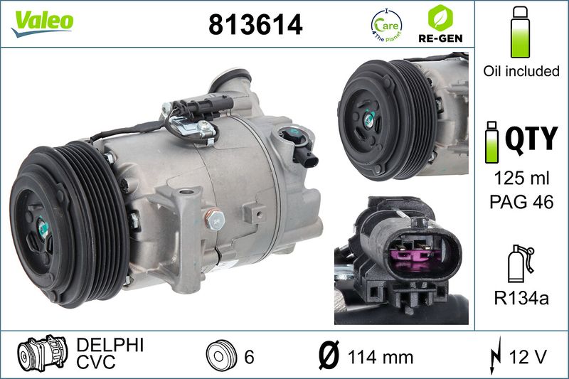 VALEO Kompressor, Klimaanlage (813614)
